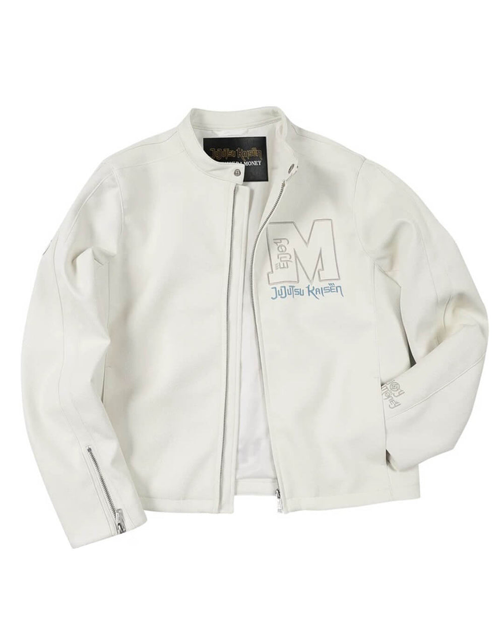 MEDM × Jujutsu Kaisen Satoru Gojo Print Patch PU Leather Jacket | Face 3 Face