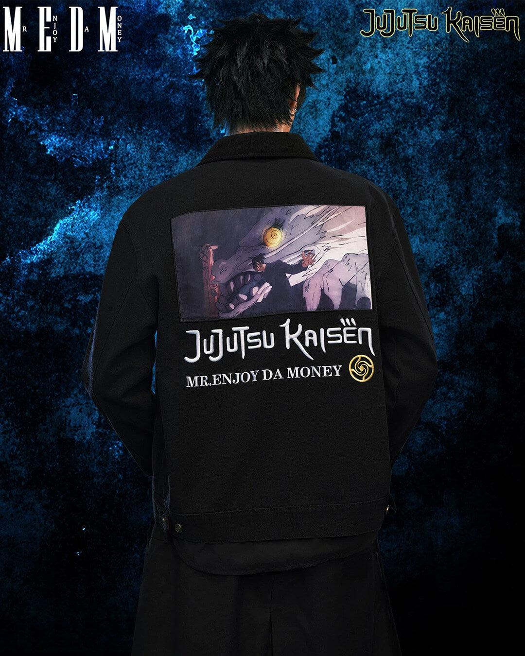 MEDM × Jujutsu Kaisen Suguru Geto Print Patch Embroidered Detroit Jacket | Face 3 Face