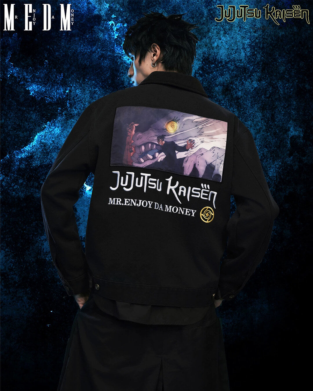 MEDM × Jujutsu Kaisen Suguru Geto Print Patch Embroidered Detroit Jacket | Face 3 Face