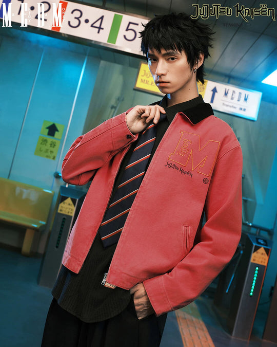 MEDM × Jujutsu Kaisen Yuji Itadori Washed Detroit Jacket | Face 3 Face