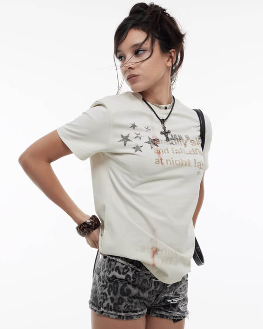 Night Lab Distorted Star Graphic Tee | Face 3 Face