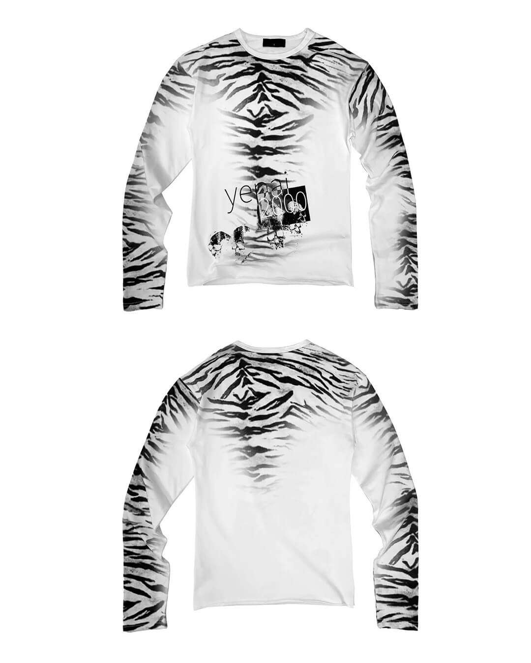 Night Lab Zebra Print Slim Fit Long Sleeve Tee | Face 3 Face