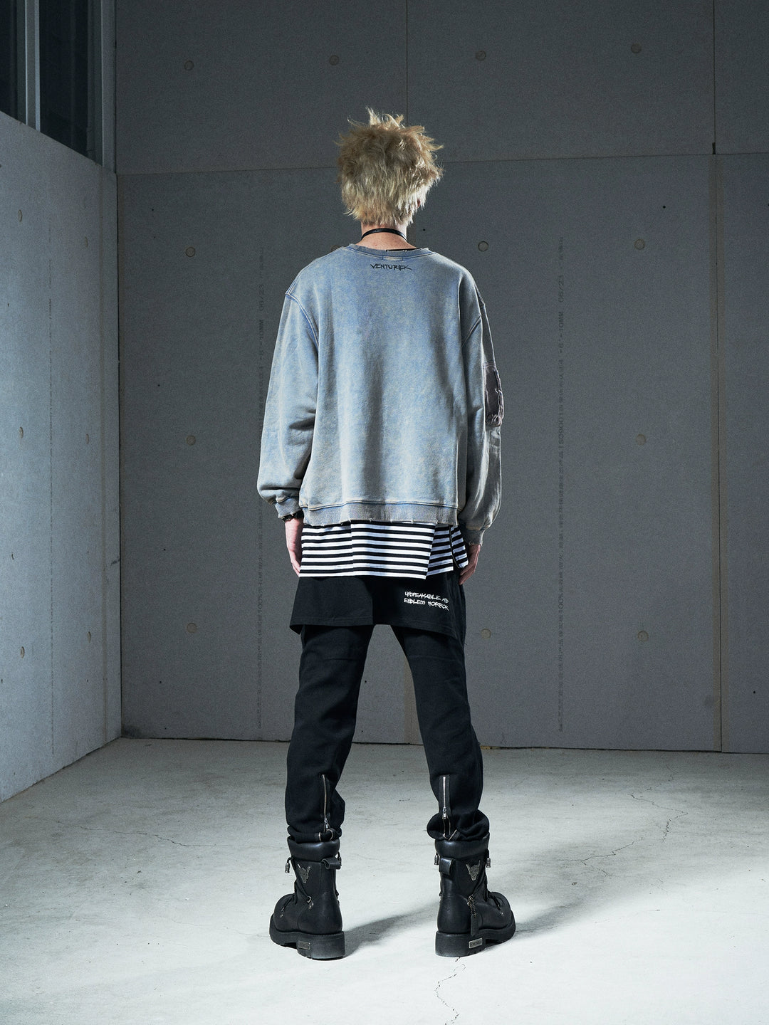 VENTUREK Washed Destruction Printed Sweatshirt | Face 3 Face