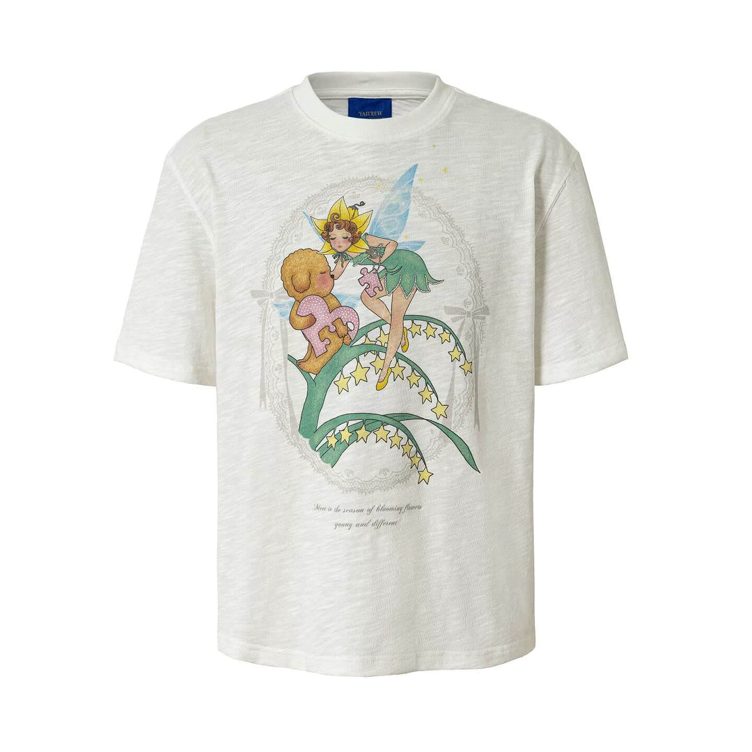 YADcrew Puppy and Fairy Print Tee | Face 3 Face