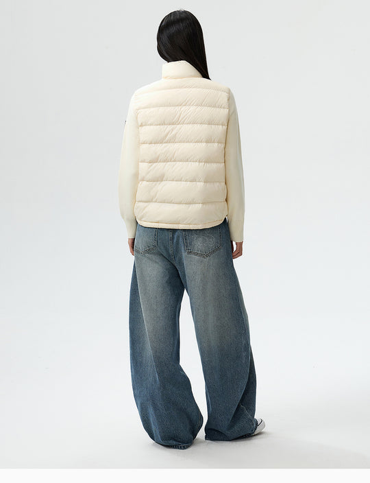 MEDM Shoulder Patchwork Lightweight Down Jacket | Face 3 Face