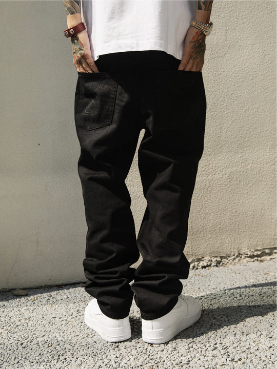 S45 Embroidered Basic Washed Jeans | Face 3 Face