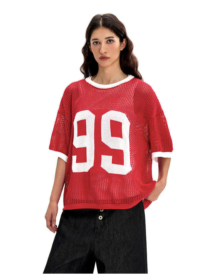 F3F Select 99 Numbering Mesh Knit Short Sleeve Jersey | Face 3 Face
