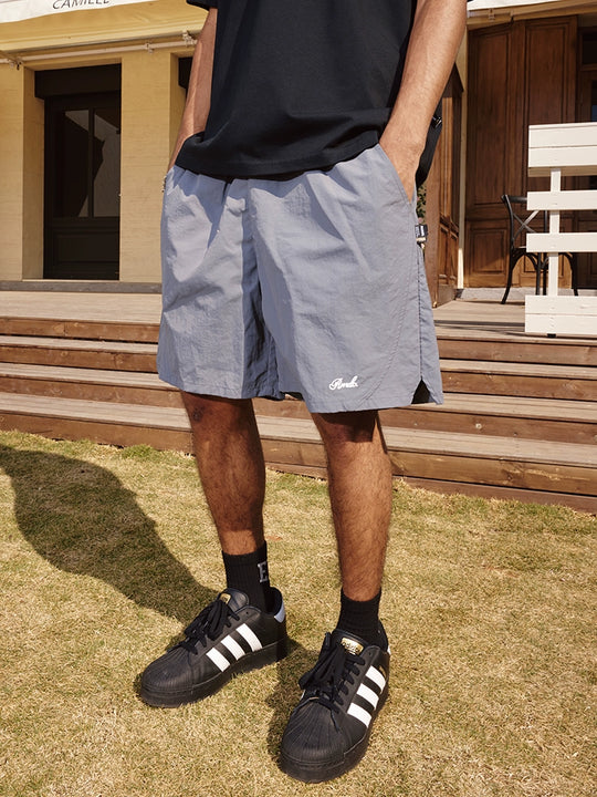 Remedy Embroidered Nylon Sports Shorts | Face 3 Face