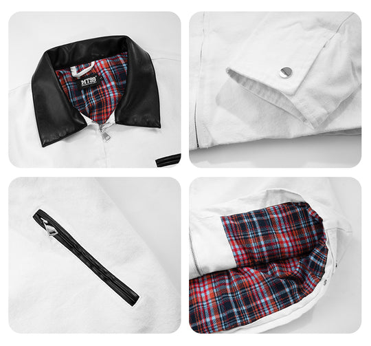 F3F Select PU Leather Lapel Detroit Work Jacket | Face 3 Face