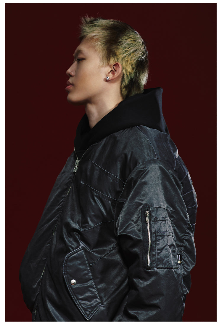 Remedy Pleated Back Design MA-1 Bomber Jacket | Face 3 Face