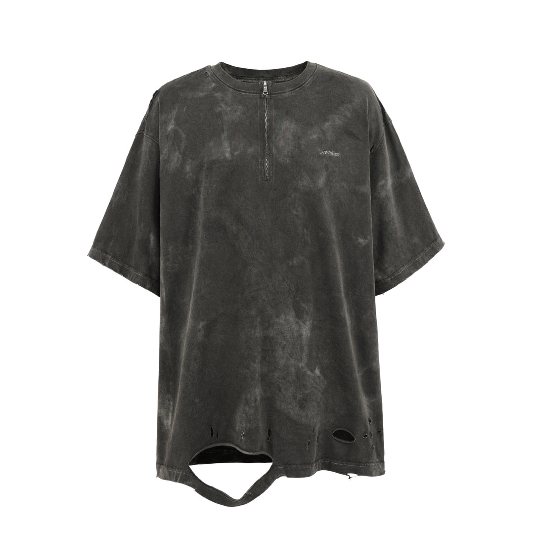 UNDERWATER Destruction Cross Deconstruction Zipper Tee Black