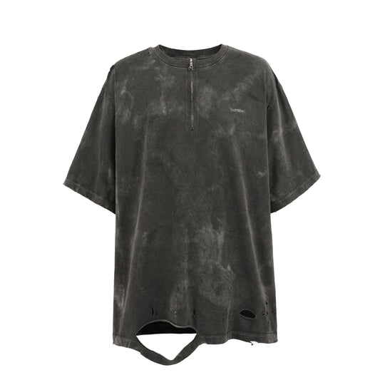 UNDERWATER Destruction Cross Deconstruction Zipper Tee Black