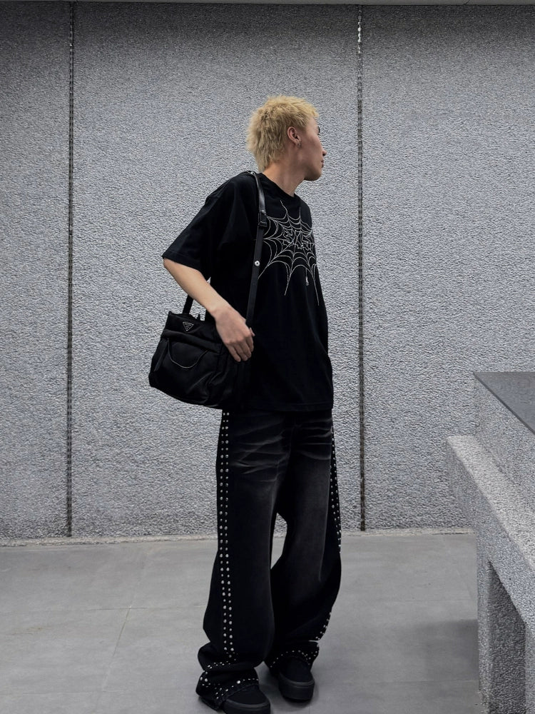 S45 Spiderweb Logo Embroidered Tee | Face 3 Face