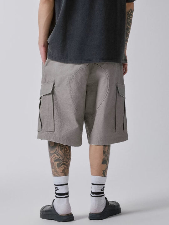 F2CE Cargo Pocket Distressed Baggy Shorts | Face 3 Face