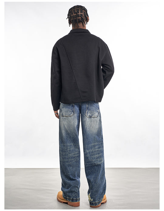 F3F Select Turquoise Studs Washed Double Knee Jeans | Face 3 Face