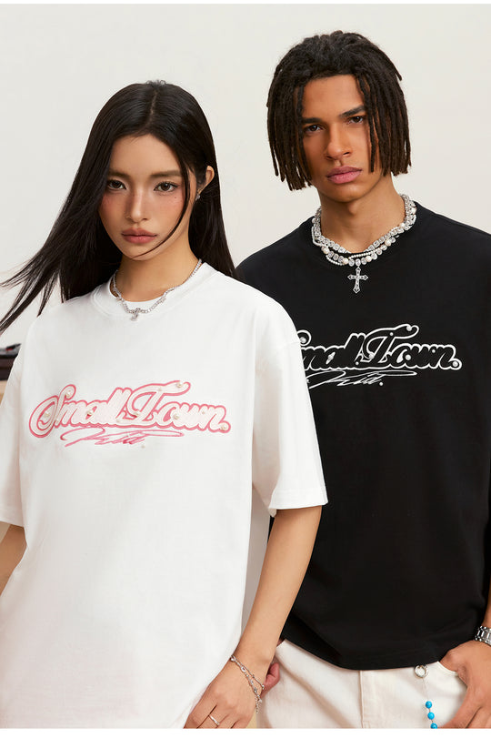 Small Town Kid Pearl Layered Embroidery Tee | Face 3 Face