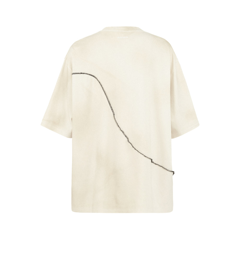 UNDERWATER Deconstructed Patchwork Slogan Printed Tee