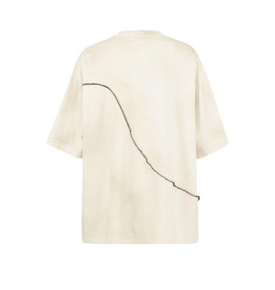 UNDERWATER Deconstructed Patchwork Slogan Printed Tee