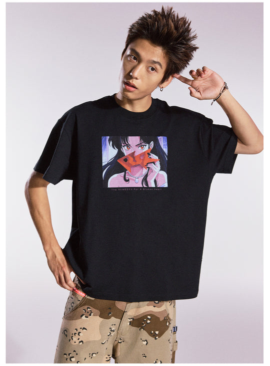 Remedy Anime Logo Print Tee | Face 3 Face