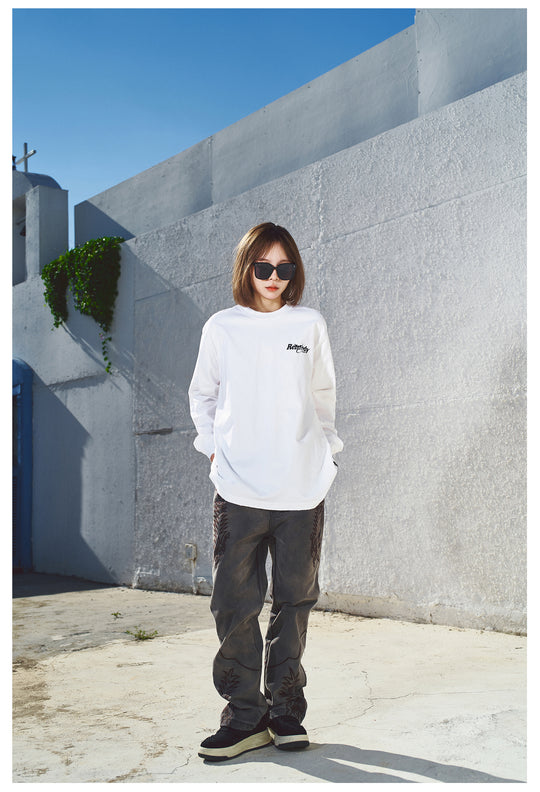 Remedy Cracked Logo Print Long Sleeve Tee | Face 3 Face