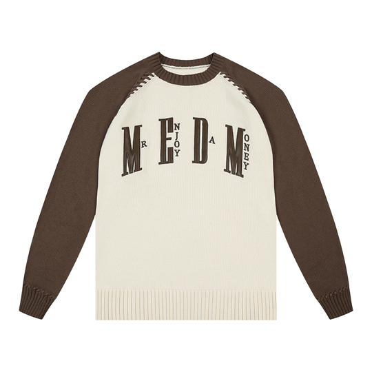 MEDM Color-Blocked Raglan Sleeve Knit Sweater | Face 3 Face