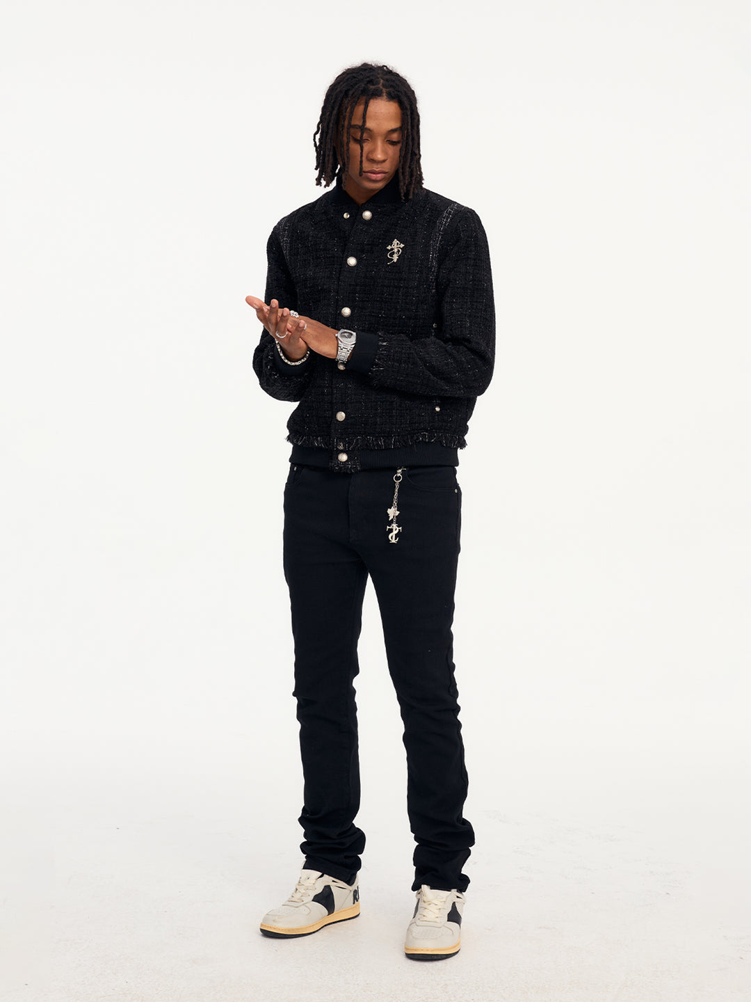 Small Town Kid Patchwork Luxury Short Jacket | Face 3 Face