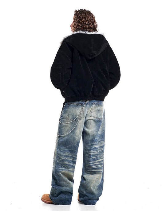 F3F Select Heavy Distressed Washed Patchwork Baggy Jeans | Face 3 Face