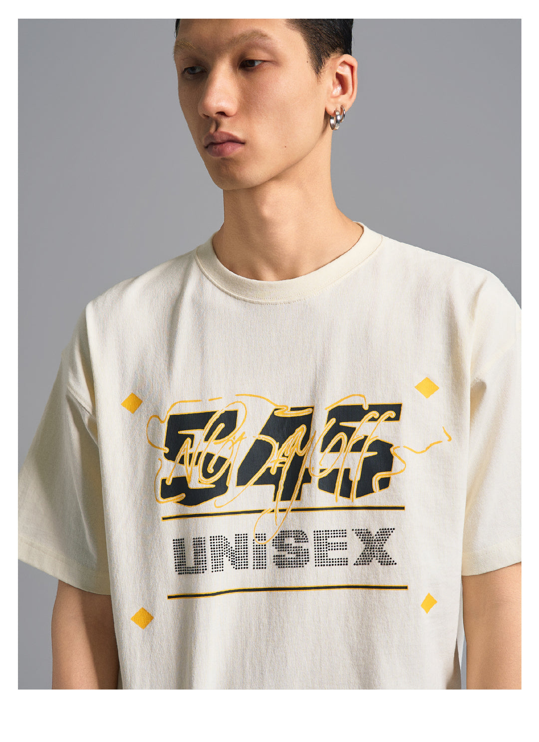 S45 Basic Signature Logo Print Rhinestone Tee | Face 3 Face