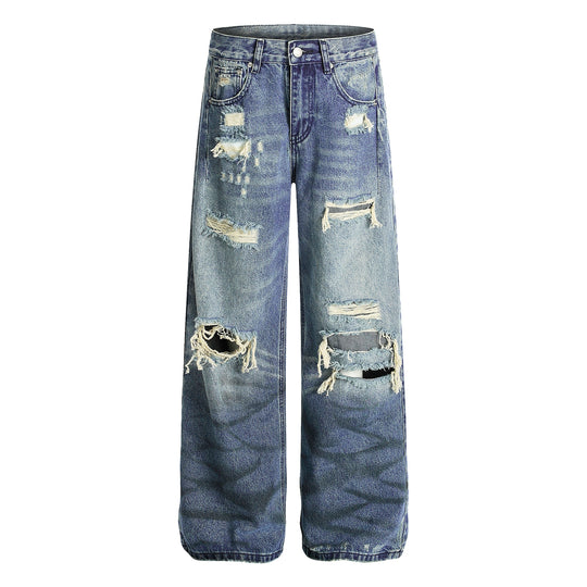 F3F Select Destroyed Washed Large Hole Jeans | Face 3 Face