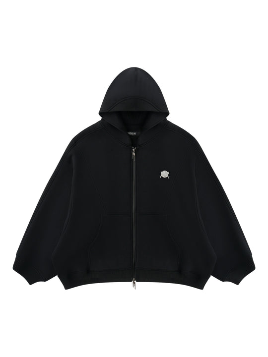 BLIND NO PLAN 3D Reconstructed Inverted Sleeves Zip-Up Hoodie | Face 3 Face