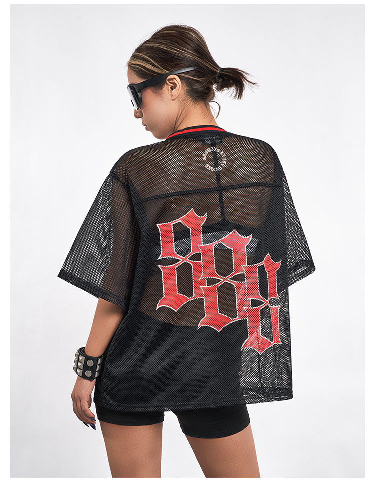 F3F Select 8 Letter Print Mesh Hockey Jersey | Face 3 Face