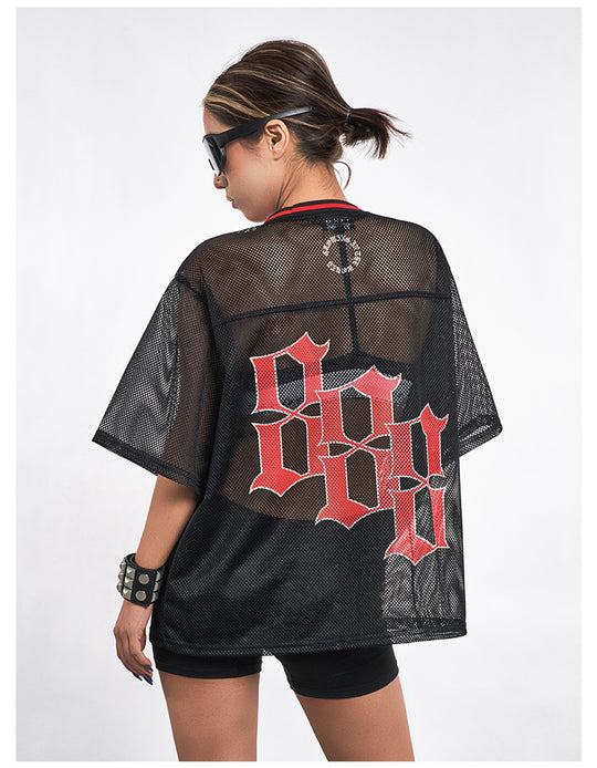 F3F Select 8 Letter Print Mesh Hockey Jersey | Face 3 Face