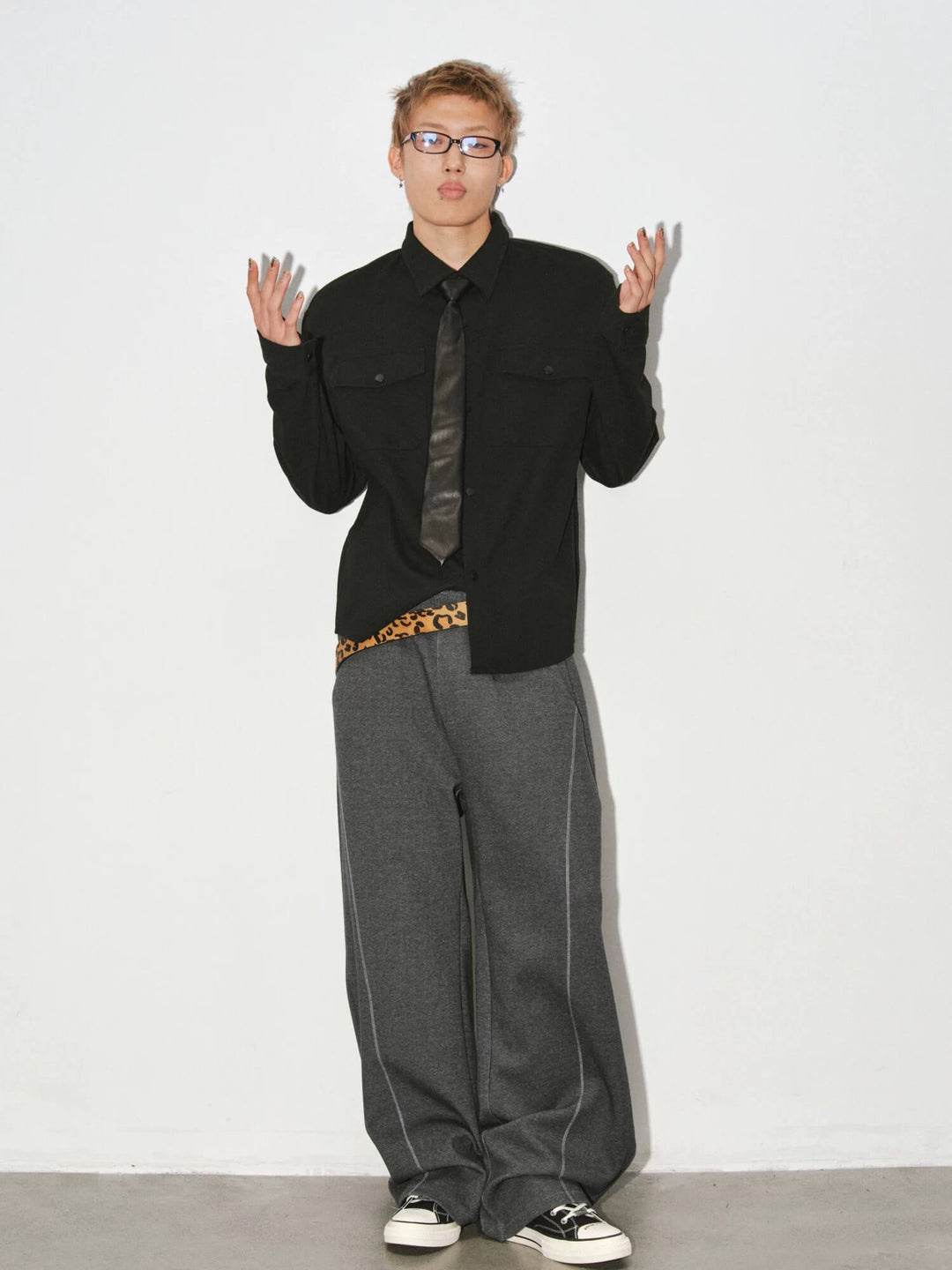 NOVACAM Air Layered Curved Baggy Sweatpants | Face 3 Face