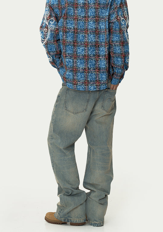 EVILKNIGHT(EK) Washed Distressed Utility Jeans | Face 3 Face