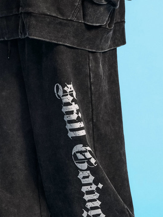 1807 Washed Faded Color Baggy Sweatpants | Face 3 Face