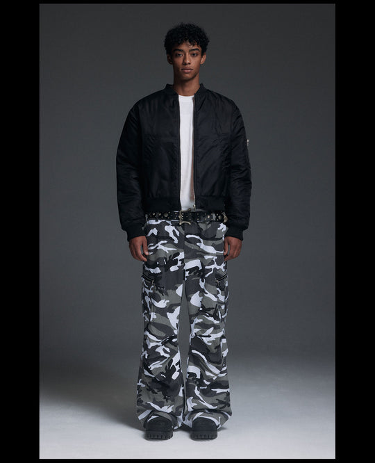 NOVACAM Black Short MA-1 Bomber Jacket | Face 3 Face