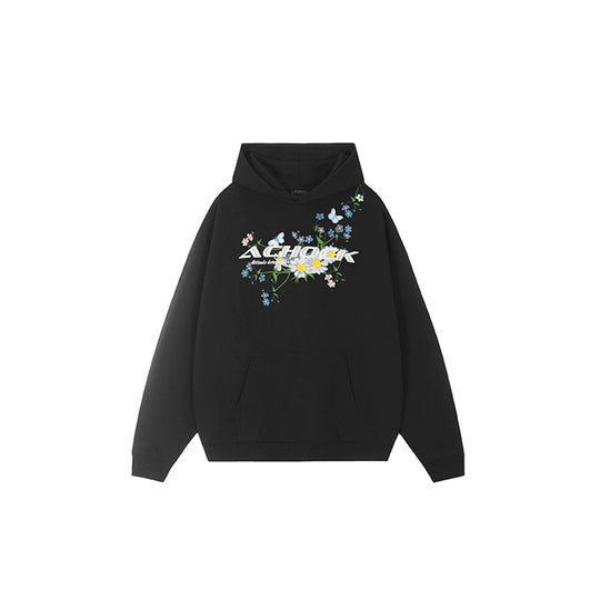 Puff print hoodies | Achock Foam Printed Flower Hoodie | Face 3 Face