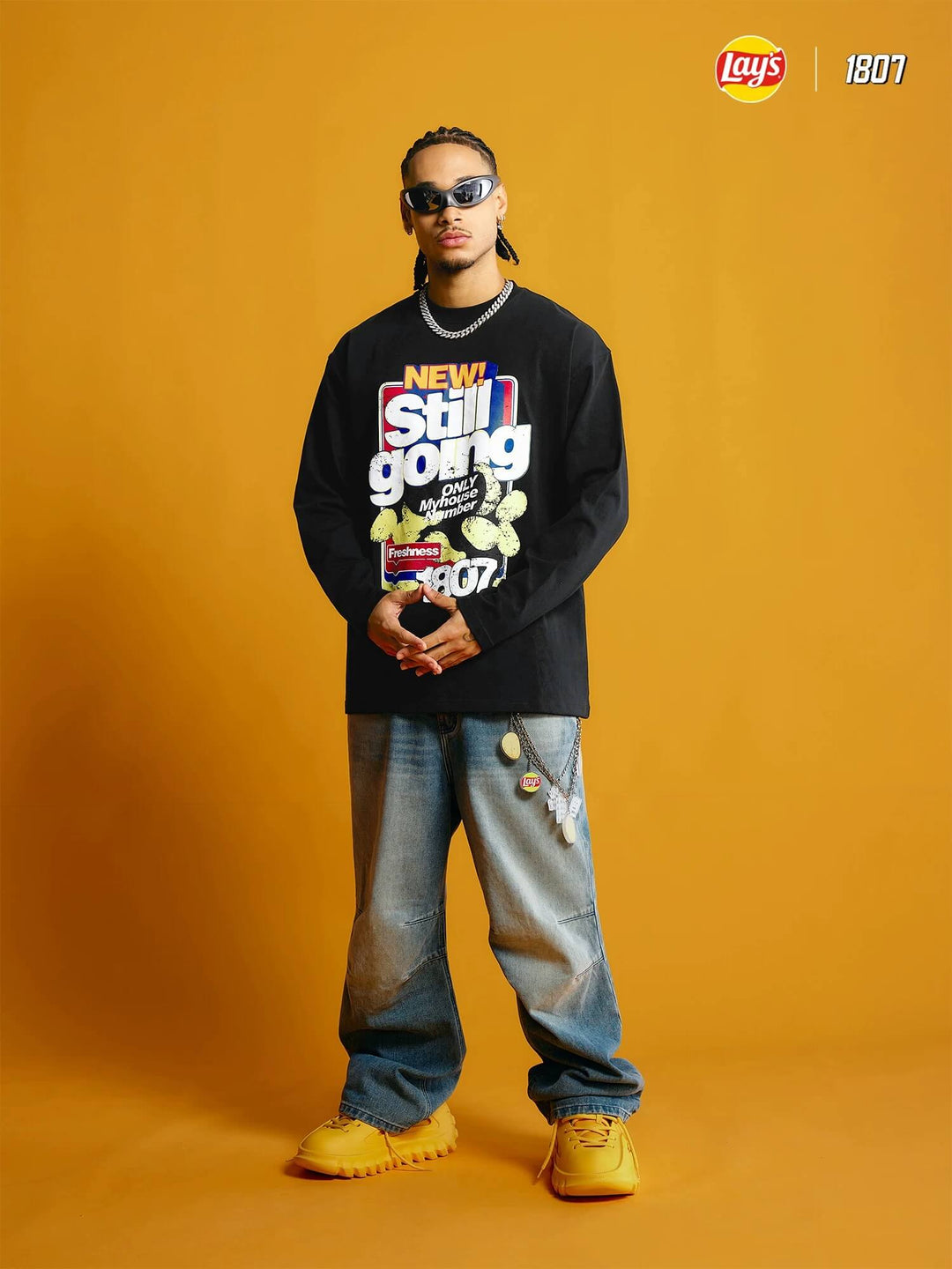 1807 × Lay’s Potato Chips Printed Long Sleeve Tee | Face 3 Face