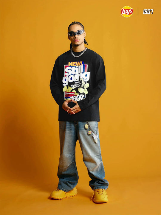 1807 × Lay’s Potato Chips Printed Long Sleeve Tee | Face 3 Face