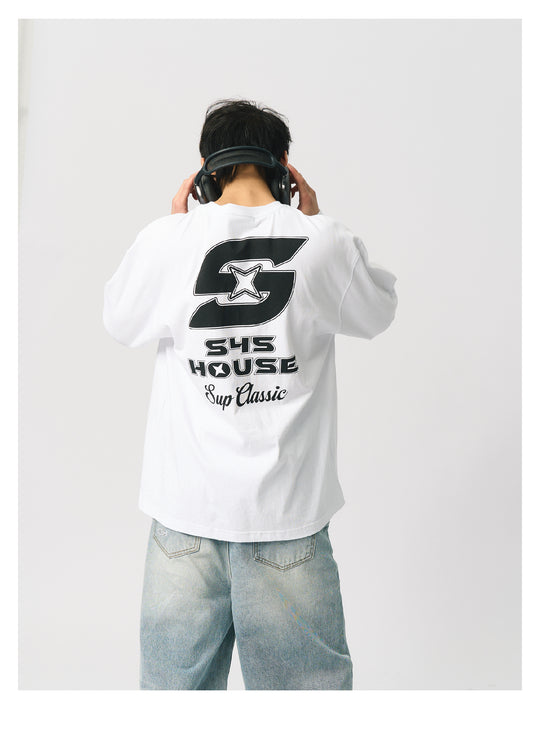 S45 S-Label Basic Logo Printed Long-Sleeve Tee | Face 3 Face