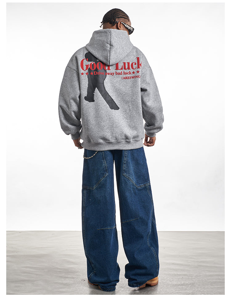 F3F Select Good Luck Printed Letter Hoodie | Face 3 Face