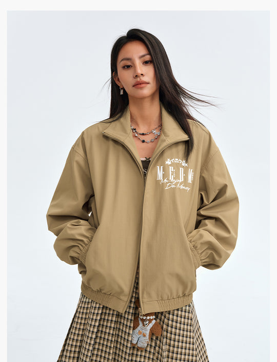 MEDM Basic Logo Embroidered Track Jacket | Face 3 Face