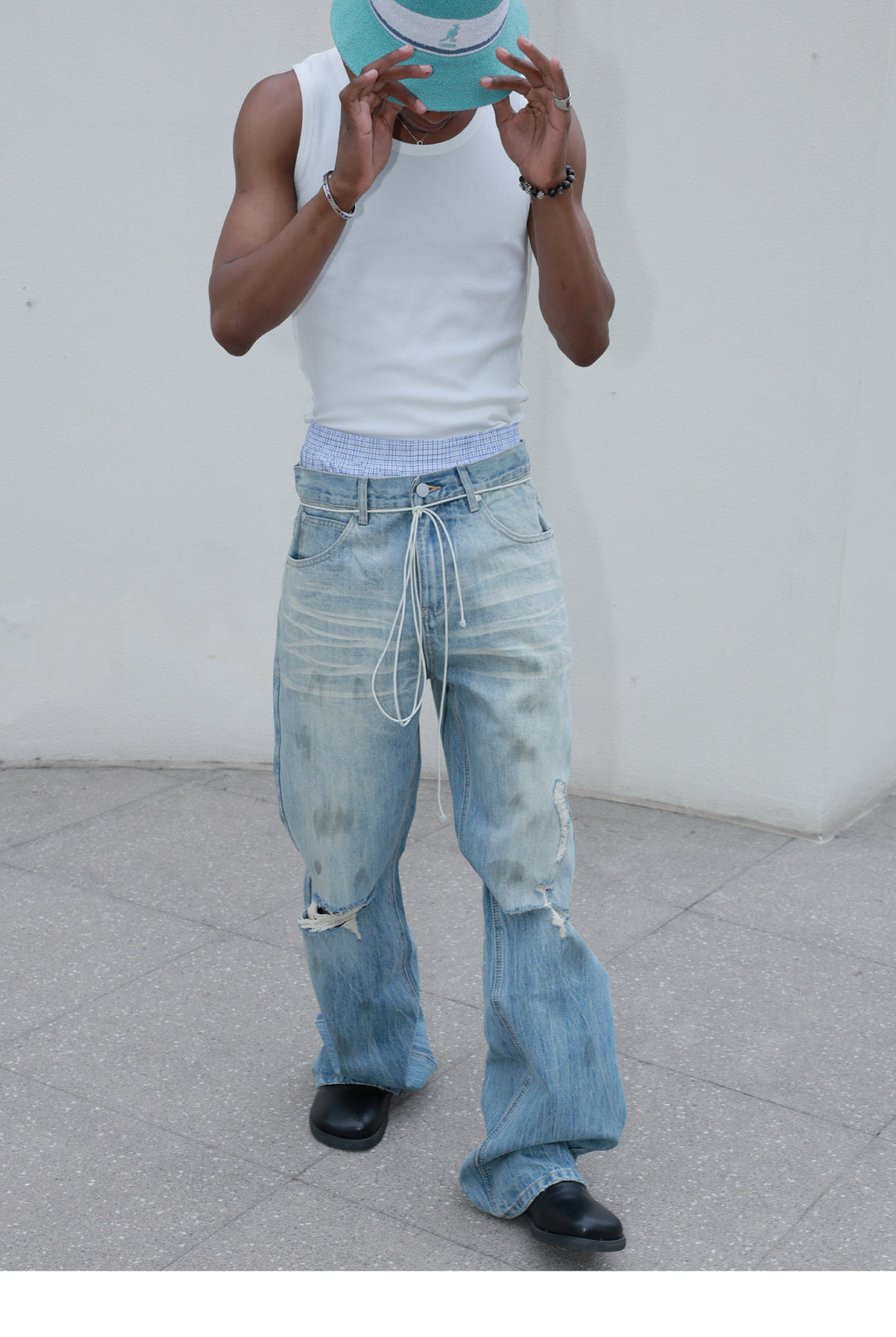 STEEPC Dirty Washed Faded Distressed Jeans | Face 3 Face