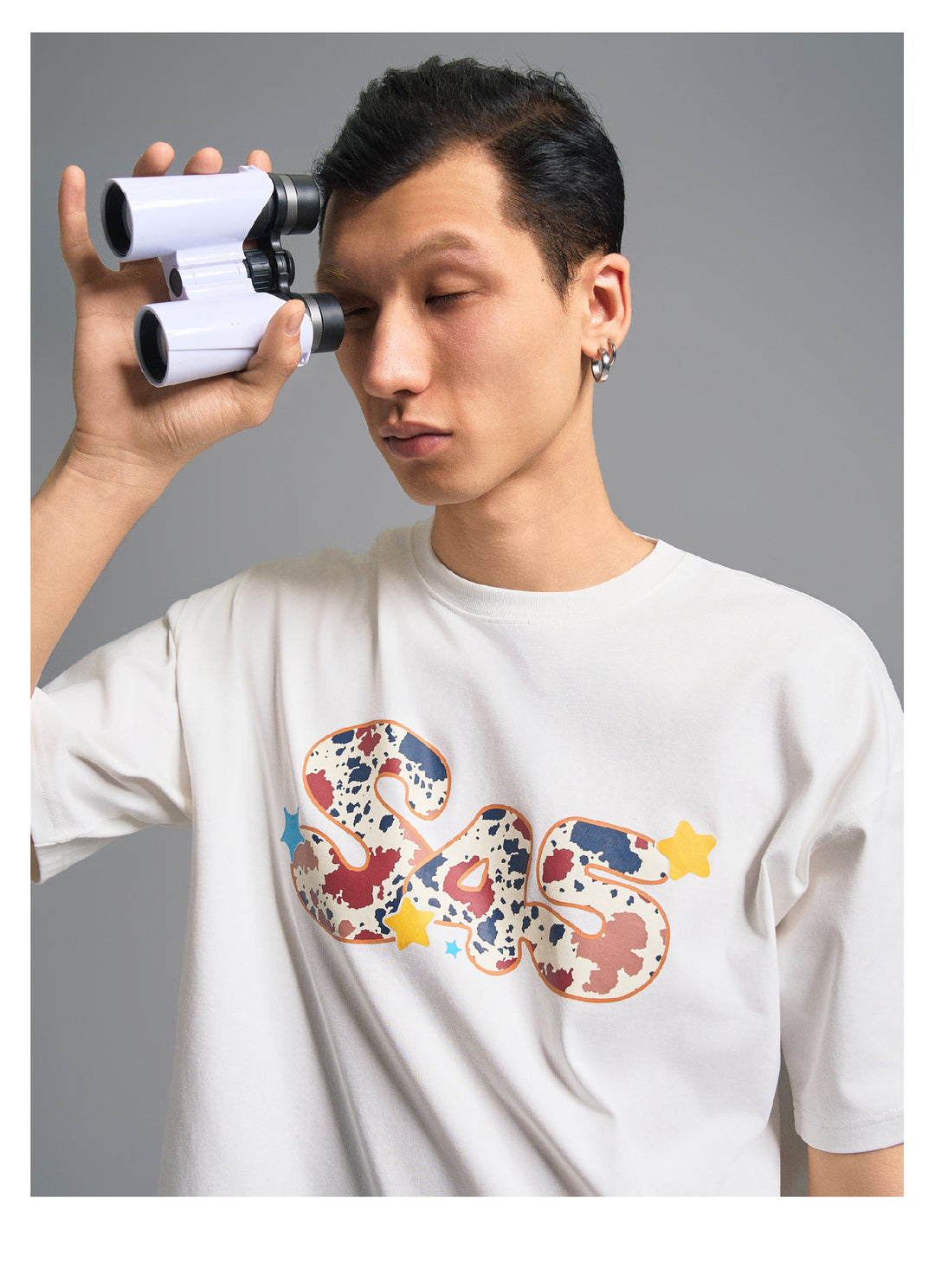 S45 Cow Print Basic Logo Tee | Face 3 Face