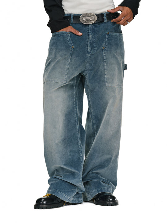 ANTIDOTE Patch Pocket Washed Corduroy Pants | Face 3 Face