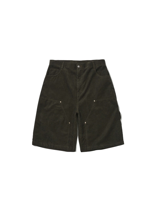 LIBERAFIT Double Knee Patch Corduroy Shorts | Face 3 Face