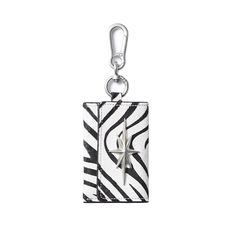 Remedy Metal Studded Keychain Coin Card Leather Wallet | Face 3 Face