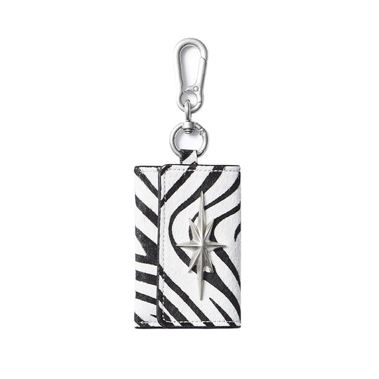 Remedy Metal Studded Keychain Coin Card Leather Wallet | Face 3 Face