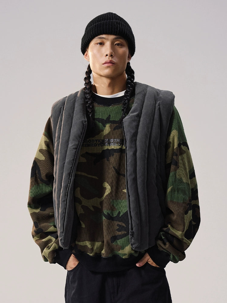 Remedy Camouflage Stitch Down Vest | Face 3 Face