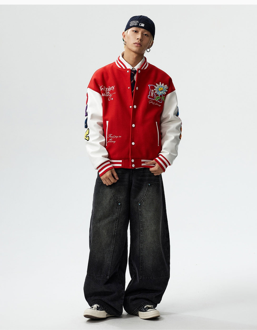 MEDM Daisy Floral Varsity Jacket | Face 3 Face